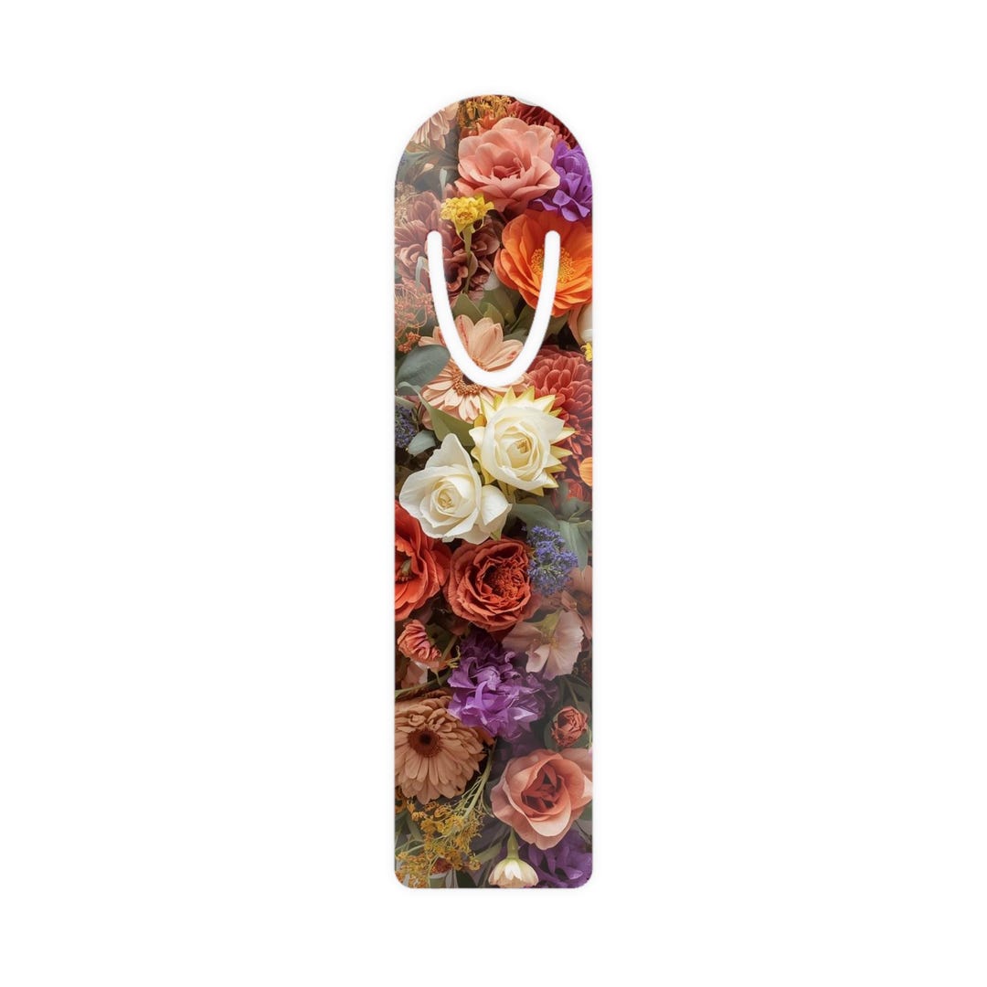 Floral Bookmark: Aluminum Page Marker, Spring Flowers - Etsy