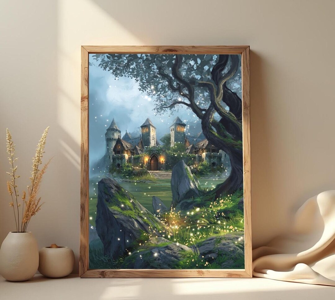 Moody Castle Fort Art Print: Dark Fantasy Landscape (digital Download ...