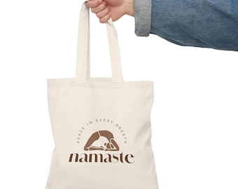 Namaste Yoga Cotton Tote Bag: Your Mindful Companion for Inner Peace & Practice