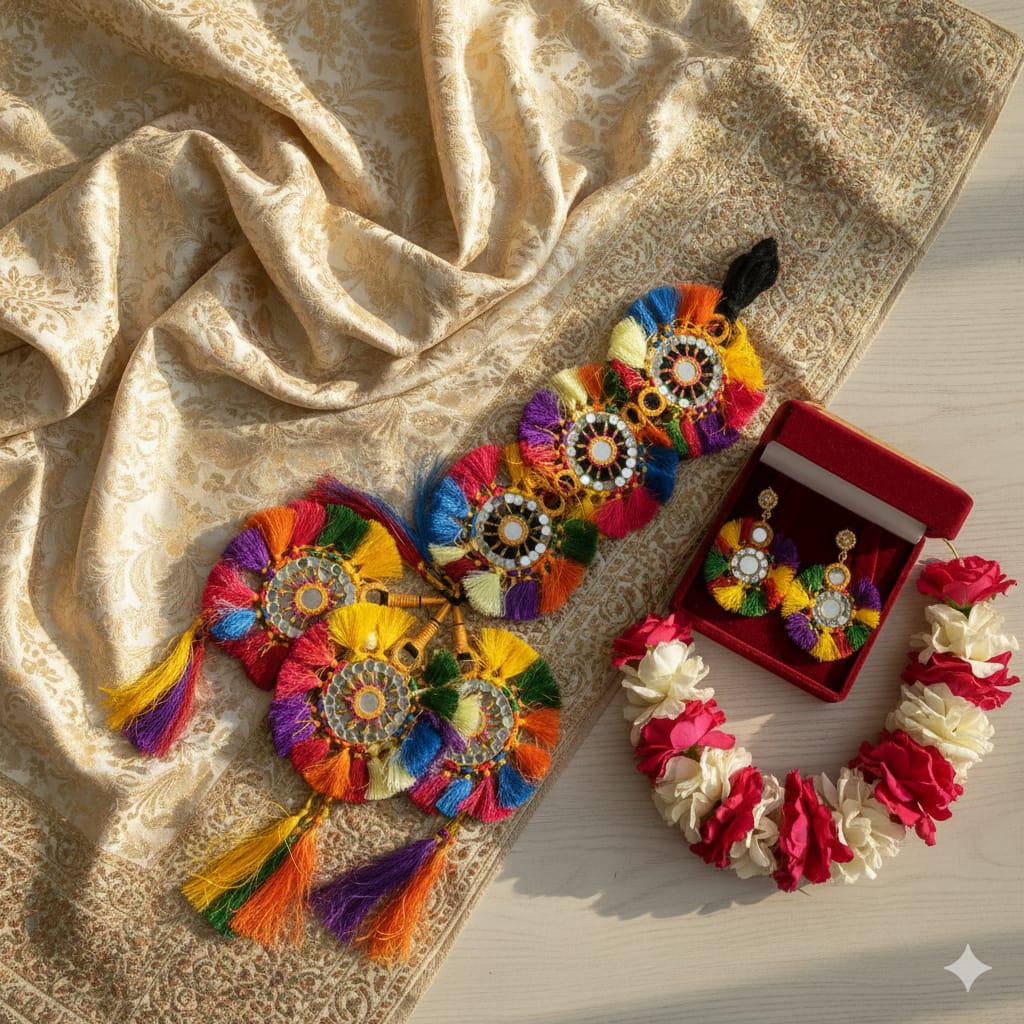 Handmade Paranda: Mehndi Wedding Braid Accessory, Punjabi Paranda - Etsy