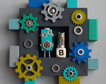 B Bot - Art Assemblage - Robot - Mixed Media - Found Object Art