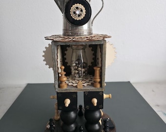 High Tea - Art Assemblage - 3D Art - Found Objects