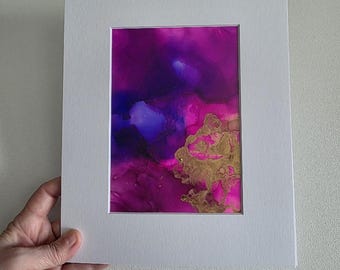 In Love - Alcohol Inks - Original Painting - Matted Art - Wall Art - Jen Hardwick