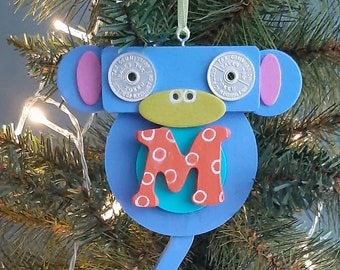 Purple Monkey Ornament - Tree Ornament - Kid's Room Decor