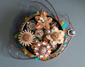 Butterfly Art Assemblage: Mixed Media Wall Art - Jen Hardwick - Keeper of Flowers