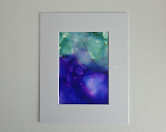Painting - Dreamy - Alcohol Inks - Matted Art - Frameable Art - Jen Hardwick