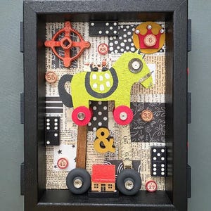 Ampersand - Art Assemblage - Found Objects Art - Mixed Media - Wall Art - Jen Hardwick