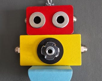 Wee Robot - Ornament - Found Objects - Kids' Room Decor