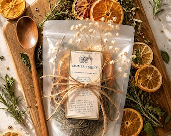 Cozy Simmer Pot Comfort Kit with Wooden Spoon | Care package for her | Housewarming Gift | Thinking of You | Stovetop Potpourri