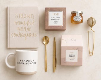 Encouragement Gift Box for Women | Strong and Courageous Care Package | Thinking of You Gift | Support, Divorce, Hard Times, Get Well