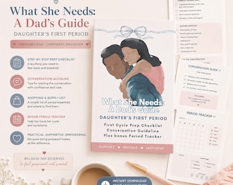 First Period Guide for Dads | Puberty Prep Checklist (Printable PDF)