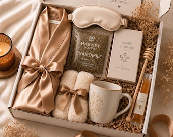 Comfort Care Package for Her – Stress Relief Gift Box, Relaxation Spa Kit, Surgery Recovery & Get Well Soon Gift, Encouragement Box