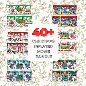 3D Christmas Mug Wrap Bundle: Puffy Sublimation Design (PNG Digital Download)