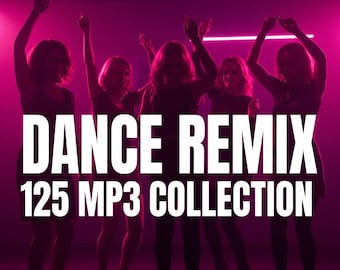 Dans remix mp3-pakket | 125 energieke remixnummers | Club- en feest-dj-muziek | Digitale download