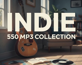 Indie MP3 Pack | 550 Indie & Alternative Tracks | Indie Rock Pop Folk Music Collection | Digital Download
