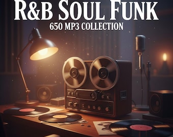 R&B Soul Funk MP3 Pack | 650 Smooth Groove Tracks | Classic Modern Soul Funk Collection | Digital Download