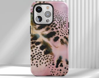 Funda para teléfono con estampado de guepardo rosa, compatible con iPhone 17, 16, 15, 14, 13 y 12 Air Pro Max y Samsung S22 Ultra.