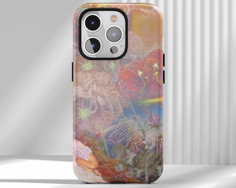 Cover per telefono con estetica floreale retrò, custodia per telefono alla moda, compatibile con iPhone 17 16 15 14 13 12 Air Pro Max Samsung S25 S24 S22 Ultra