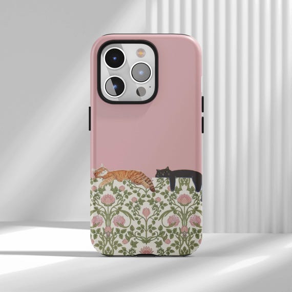 Lazy Cat Phone Case, Cute Phone Case, Tough Phone Case,  Compatible With iPhone 17 16 15 14 13 12 Air Pro Max  Samsung S25 S24 S22 Ultra