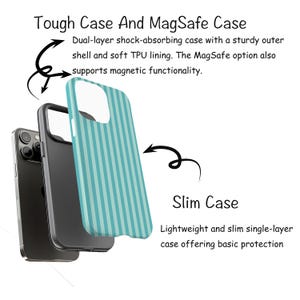 Mint Green Vertical Stripe Phone Case - Fresh Minimalist Cover Suitable for iPhone 17 16 15 14 13 12 Air Pro Max Samsung S22 Ultra image 8