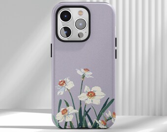 Elegante custodia per telefono a forma di fiore, design floreale retrò, design femminile, compatibile con iPhone 17 16 15 14 13 12 Air Pro Max Samsung S25 S24 S22 Ultra