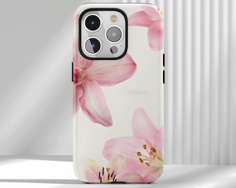 Pink Hibiscus Phone Case, Tropical Floral, Flower Print Cover,Suitable for  iPhone 17 16 15 14 13 12 Air Pro Max  Samsung S22 Ultra
