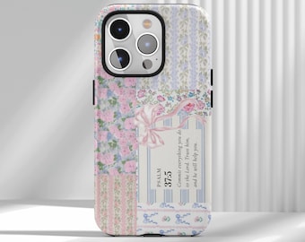 Christian Phone Cases, Bible Verse Phone Cases, Romantic Victorian Coquette,iPhone 17 16 15 14 13 12 Air Pro Max  Samsung S25 S24 S22 Ultra