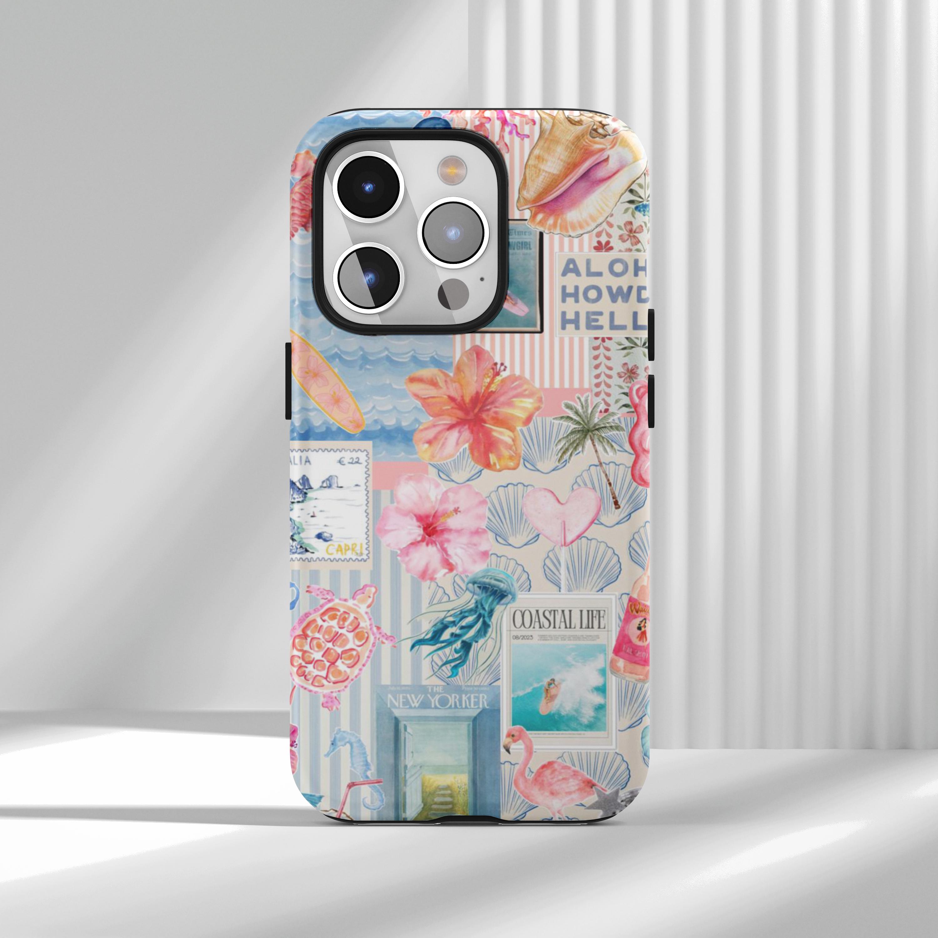 Beachy Blue Coquette Coastal Collage Preppy Cute Aesthetic Case for ...