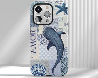 Custodia per telefono con squalo balena: arte della vita marina oceanica, motivo marino costiero per iPhone, compatibile con iPhone 17 16 15 14 13 12 Air Pro Max Samsung S22 Ultra