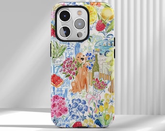 Custodia per telefono con collage di cani, custodia carina e civettuola per iPhone, custodie estetiche preppy con iPhone 17 16 15 14 13 12 Air Pro Max Samsung S25 S24 S22 Ultra