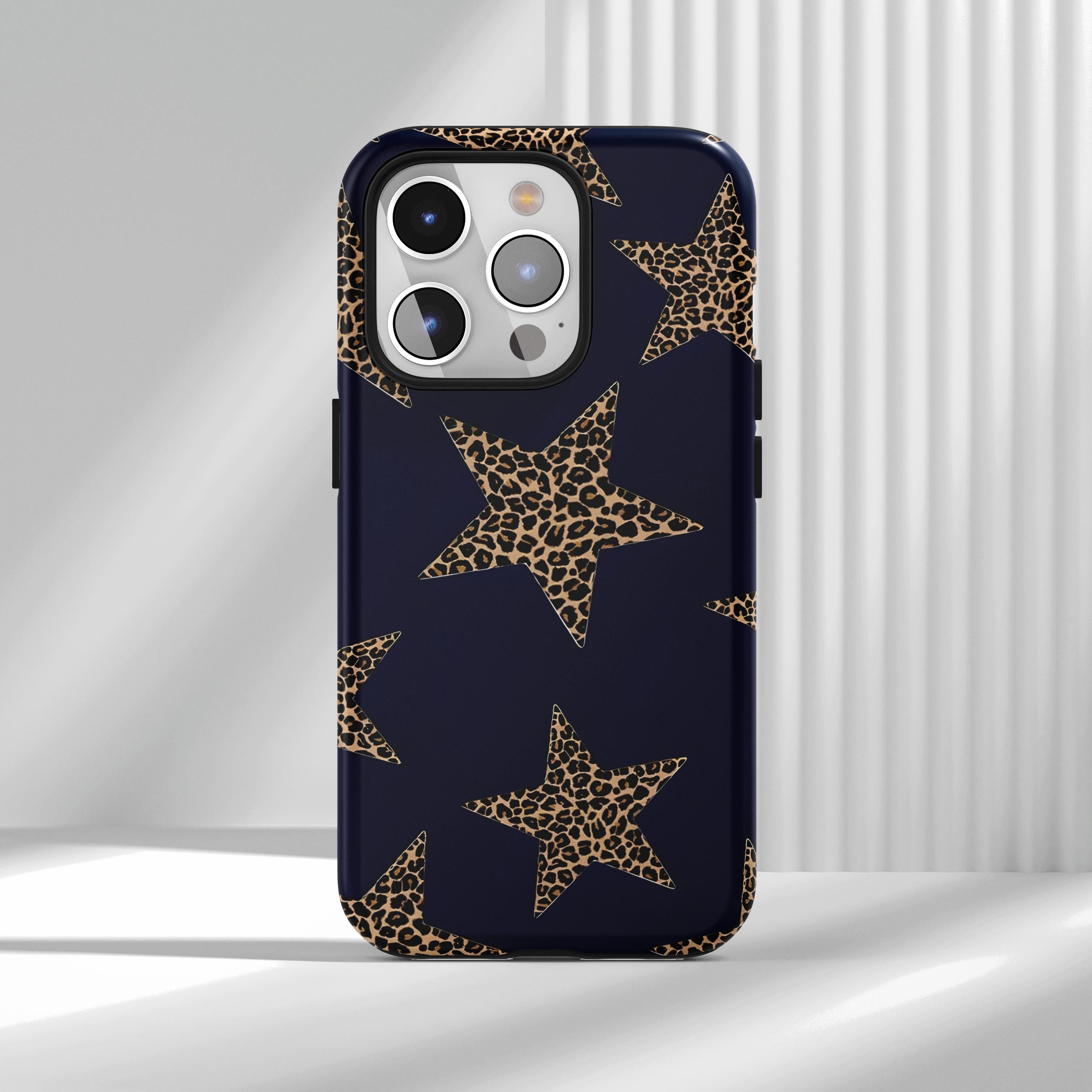 Star Pattern Phone Navy Blue Cheetah-star Pattern Phone Case-sleek Bold Style, Compatible ...