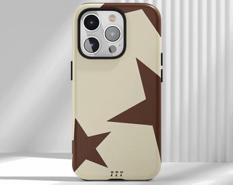 Braun Star Phone Case Trendy süße Phonecase Star Girl Accesories Für iPhone 17 16 15 14 13 12 Air Pro Max Samsung S25 S24 S22 Ultra