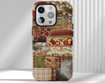 Retro Whimsy Collage Phone Case, Vintage Apple Music Artistic Cover, iPhone 17 16 15 14 13 12 Air Pro Max  Samsung S25 S24 S22 Ultra