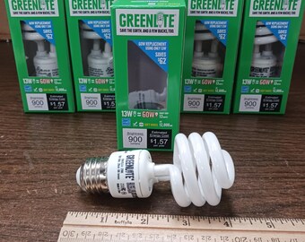 Greenlite 13W Light Bulbs - 60W Eqivalent - 900 Lumens 8,000 Hours 6 -Pcs