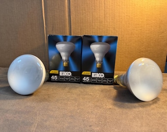 Eiko 45W BR30 Flood Incandescent Light Bulbs 120V E26 Medium Base 390 Lumens - 2 Pack
