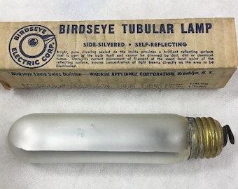 Vintage Birdseye Electric Co. / 15T10 Silver Bowl 15W T10 Self Reflecting Lightbulb