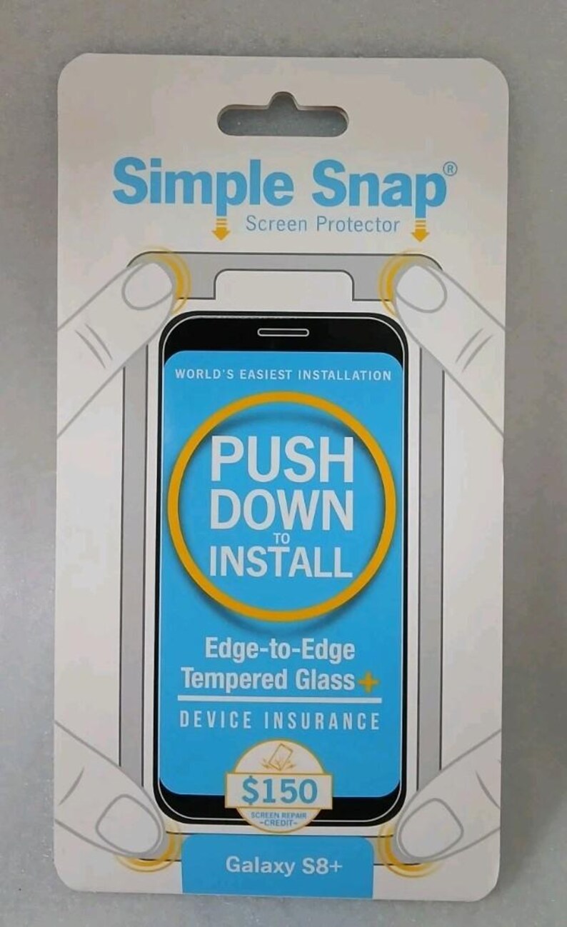 Screen Protector Package Simple Snap Tempered Glass Screen Protector for Samsung Galaxy S8 ...