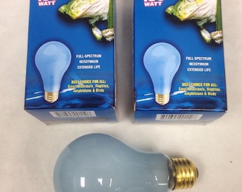 Day Brite 150W A21 150 watt Frost Neodymium Reptile Pet Heat Full Spectrum Light Bulb - 2 Pack