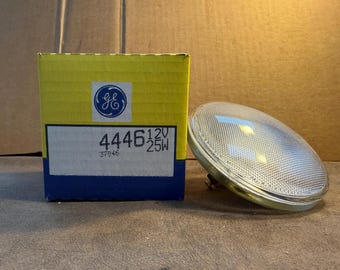GE 4446 12.8V 25W PAR36 Flood Sealed Beam Lamp - Brand New Sealed Original Box