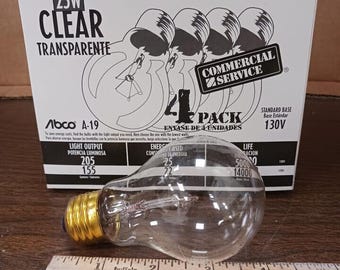 Abco / Westinghouse Cl-130V 25W Long Life Bulb - Clear - 4 Pack - *NEW