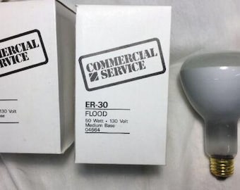 50ER30/FL 50 Watt Elliptical Flood Lightbulb 130V 5,000hr ABCO #04664 For Commercial Service / 2-Pack