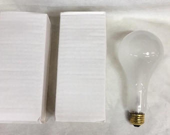 Guaranteed Made In USA 200PS25/FR-130V 200 Watt Long Life Frosted Light Bulb - 2 Pack!