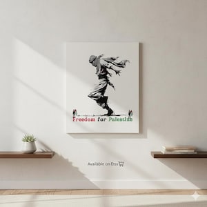 Dance of Freedom:  ,Palestine Solidarity Art – Printable Digital Design for Stickers, Posters & More