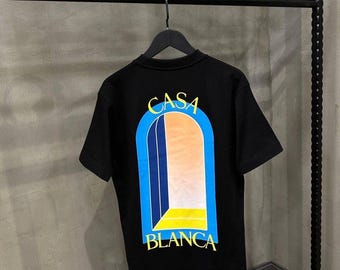 Casablanca Graphic T-Shirt | Casablanca Avenue Art Print Tee | Moroccan Architecture Unisex Shirt | Travel-Inspired Streetwear T-Shirt