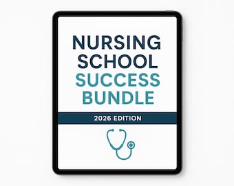 Succesbundel Verpleegkunde 2026 | Digitale studiegids van meer dan 20 pagina's, spiekbriefjes over farmacologie, flashcards en planner (pdf)