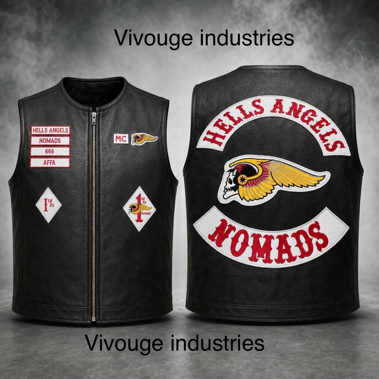 Hells Angels Leather Vest - Etsy