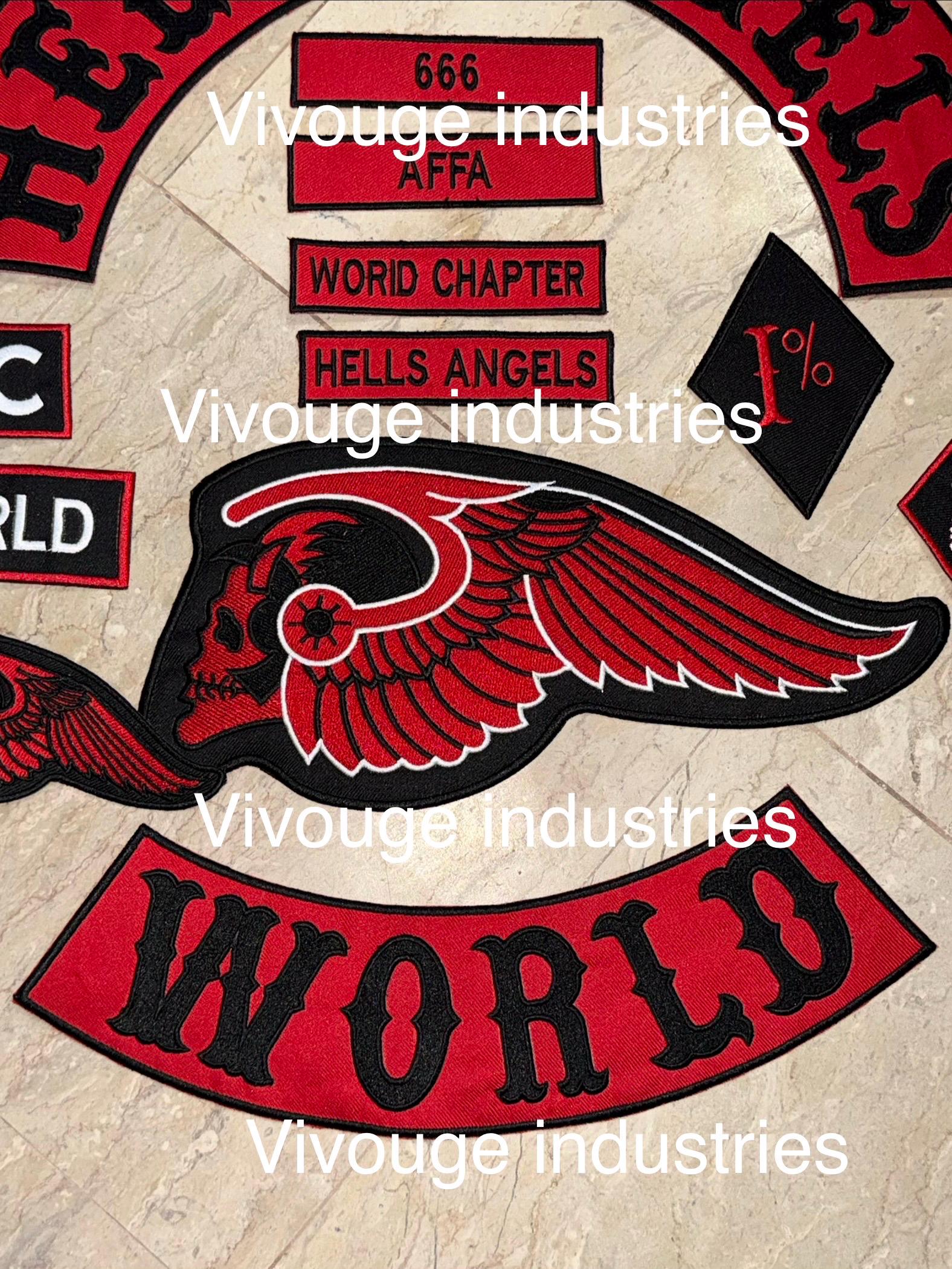Hells Angels World Nomads MC Patch Set | Large Back Patch