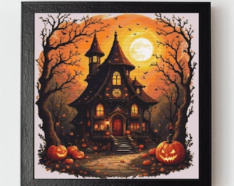 Haunted House Cross Stitch Pattern  PDF