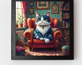 Patrón de punto de cruz El Rey del Sillón en PDF