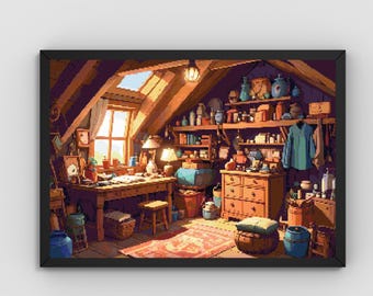 Patrón de punto de cruz en PDF de Cozy Attic Workshop